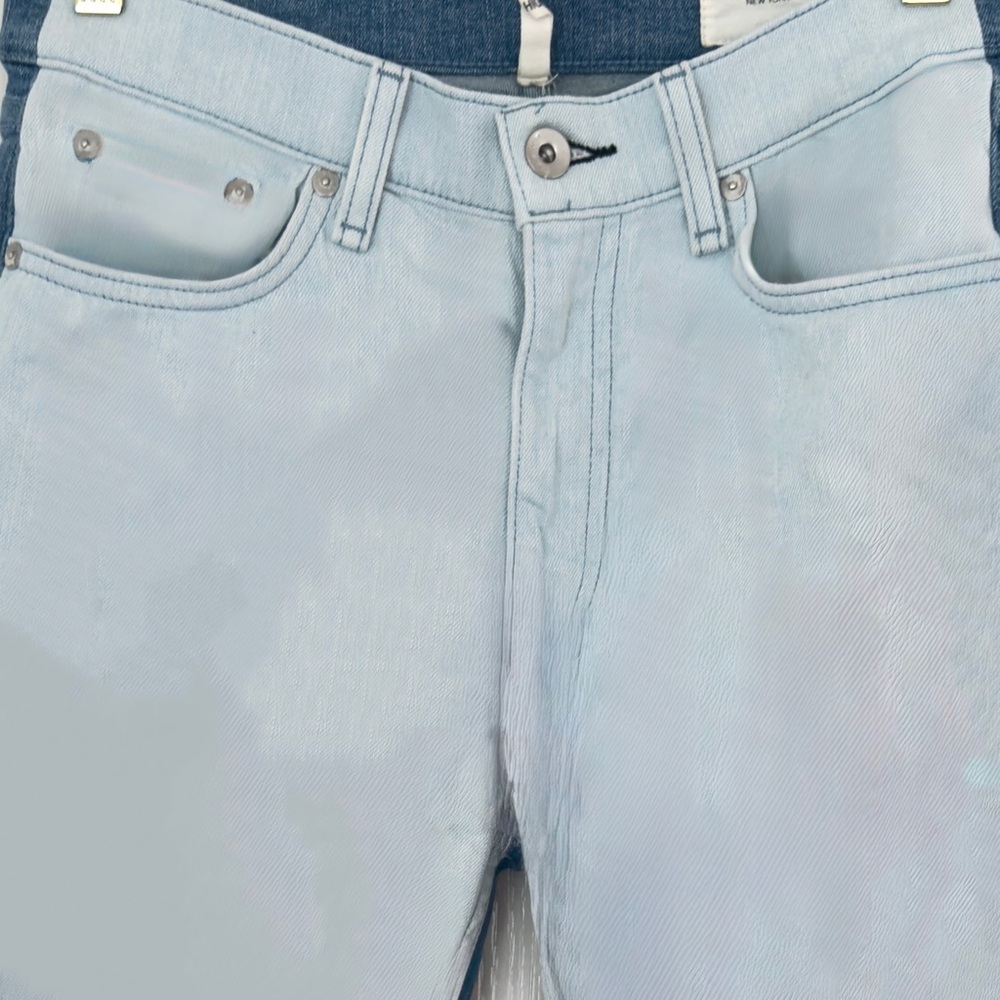 rag & bone Two-Tone High Rise Jeans